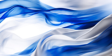Abstract digital background or texture design in Israeli flag colors. - obrazy, fototapety, plakaty