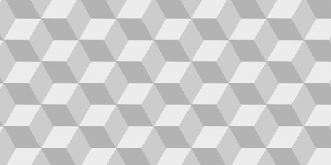 Abstract geometric structure mosaic and tile square background with cubes pattern. Seamless geometric pattern abstract background. abstract cubes geometric white and gray color hexagon technology.