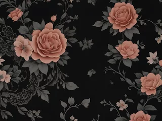 Behang Beautiful Floral Patterned background  © Sherina
