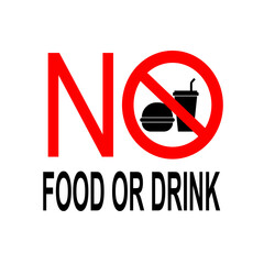 No food or drink icon on white background.