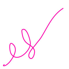 Pink Thread Line Vector 