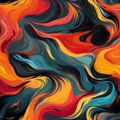 Obraz premium vibrant multicolored graphic seamless pattern