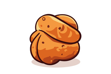 Sweet cake vector illustration. Dessert food symbol. Bakery design elements, logos, badges, labels and icons.