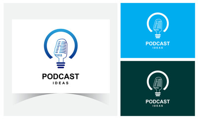 Podcast Idea Logo Design Template.