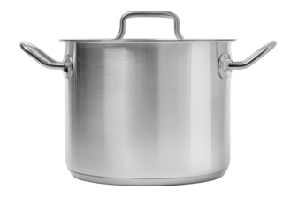 Stainless steel pot iisolated