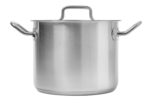 Stainless steel pot iisolated