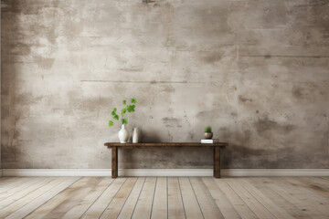empty minimal room interior design with pastel wall