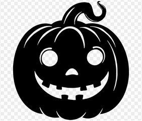 Halloween pumpkin icon isolated on white background. Scary and funny pumpkin monster  face.Vector illustration
