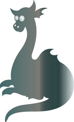 Dragon gradient for decoration and design.