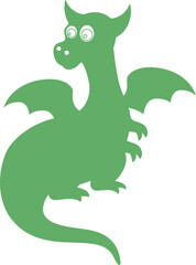 Dragon green for decoration and design.