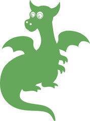 Dragon green for decoration and design.