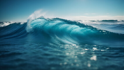 waves on the sea - obrazy, fototapety, plakaty