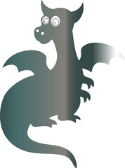 Dragon gradient for decoration and design.