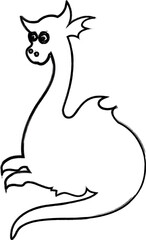 Dragon drawing for decoration and design.