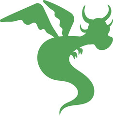 Dragon green for decoration and design.