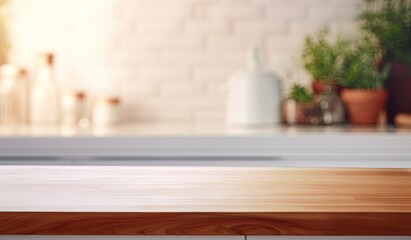 kitchen counter in white background Generative AI