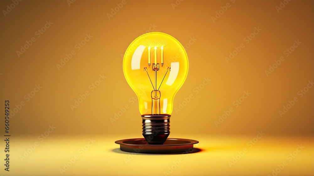 Aufkleber Idea being processed with loading bar on yellow background