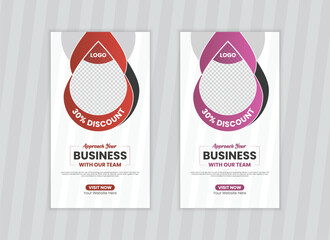 Vector creative business webinar or facebook and instagram story template