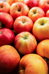 Fototapeta na wymiar Apples of red-yellow color close-up