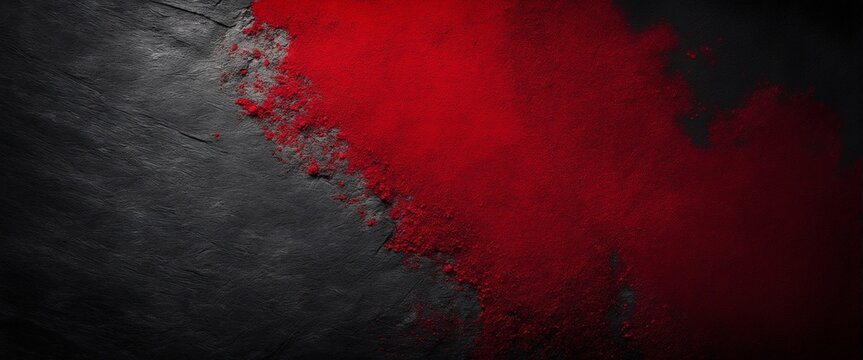 Aged Wall Texture in Black and Red with Abstract Dark Design and Light White Gradient Background