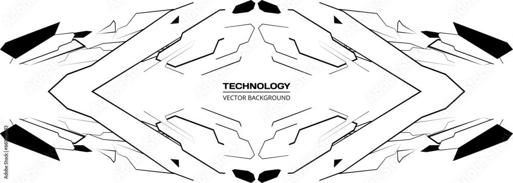 Poster vector futuristic hud in cyberpunk banner concept. white and blue control interface screen. sci-fi, 