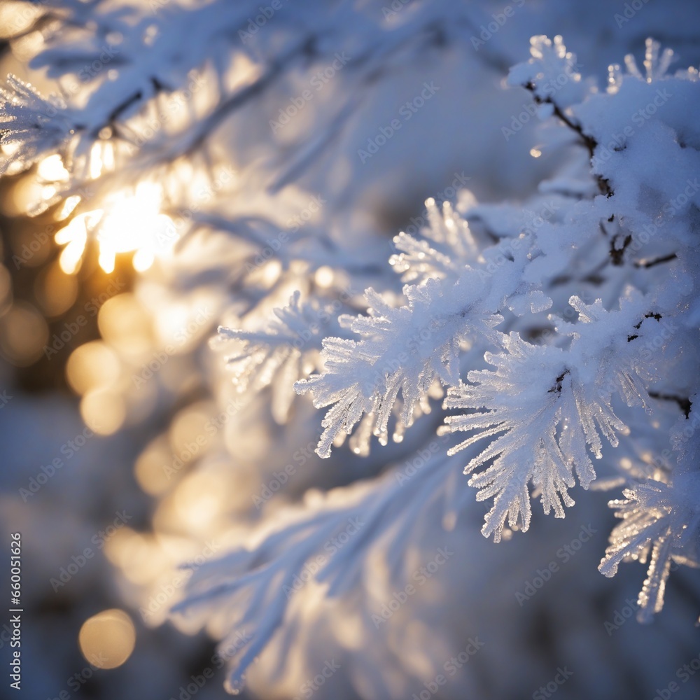 Poster macro shot of frost patterns