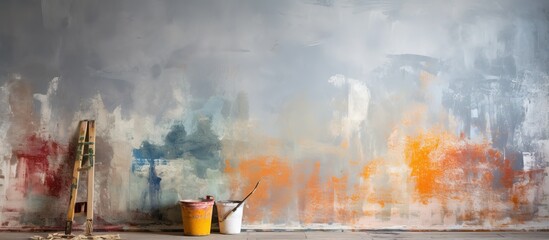 An old brush paints walls with tools and paints both inside and outside Brush is not valid