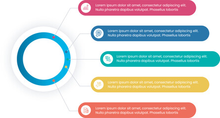 Six circle infographic modern design
