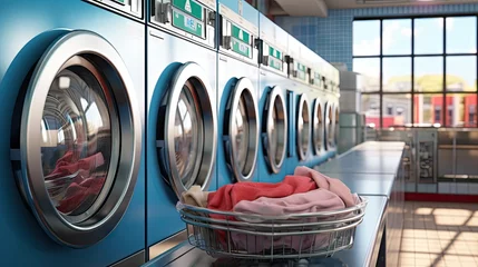 Foto op Plexiglas Laundry machine in focus © vxnaghiyev