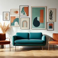 Scandinavian style home interior design of modern living room
