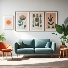 Scandinavian style home interior design of modern living room