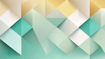 Abstract geometric paper cut 3D texture banner pastel background.