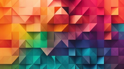 Obraz premium Abstract geometric paper cut 3D texture banner pastel background.