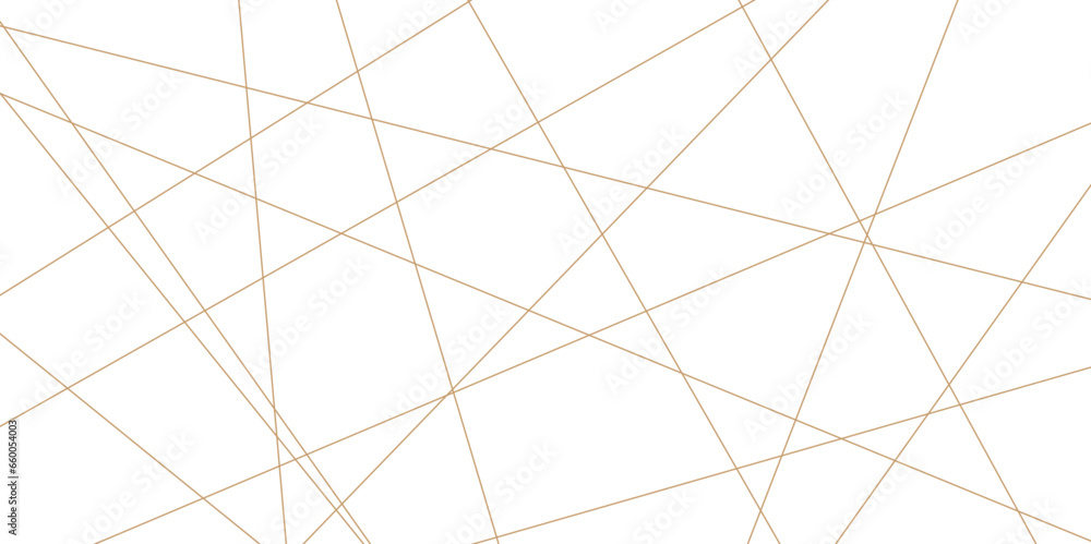 Poster abstract luxury gold geometric random chaotic lines with many squares and triangles shape on white b