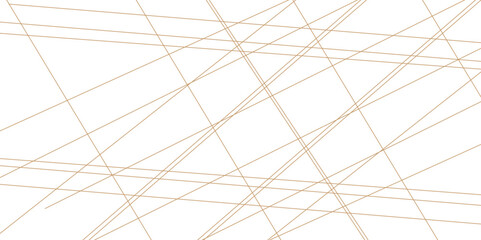 Abstract luxury gold geometric random chaotic lines with many squares and triangles shape on white background.	