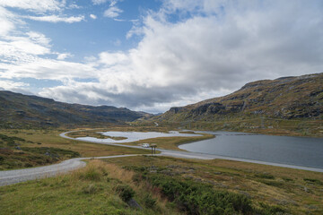 Fototapeta na wymiar View from Steinbergdalen, Aurland, Norway