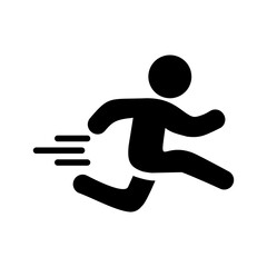Man fast run icon, rush icon. Eps10 vector illustration.