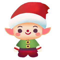 Christmas elf cute cartoon