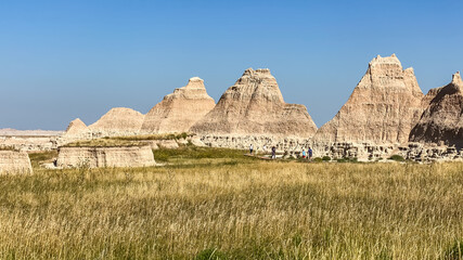 Rock Formations and Grasslands of Badlands National Park in South Dakota