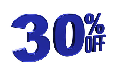 30% discount offer on blue color