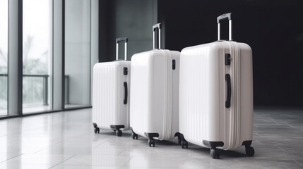 Suitcases for luggage. AI Generated