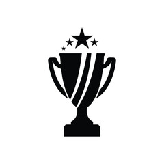 Winner trophy icon vector, symbol of victory event color editable on white background - obrazy, fototapety, plakaty
