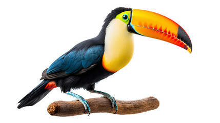 Beautiful toucan bird. Isolated on Transparent background.