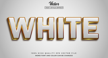 vector white 3d editable text effect