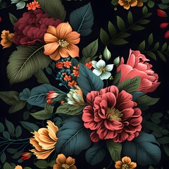 floral patterns seamless wallpaper illustration 