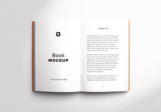 Book Mockup Open Paperback
