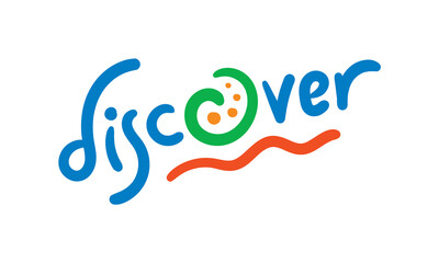 hand drawn discover logo. colorful discover logo