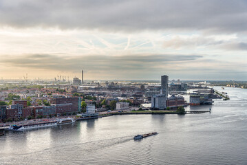 Amsterdam panoramic view from an a'dam lookout observation tower
