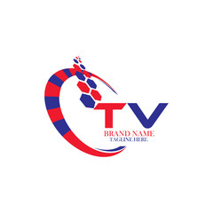 TV letter logo. TV simple and modern logo. Elegant and stylish TV logo design for your company TV letter logo vector design. backround with white