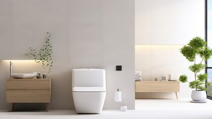 minimalist bathroom modern architecture, interior concept
